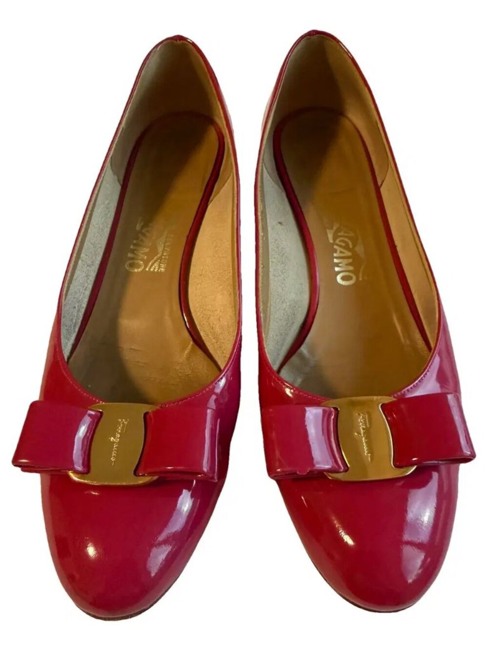 Salvatore Ferragamo Purple Patent Leather Pumps Heels 7